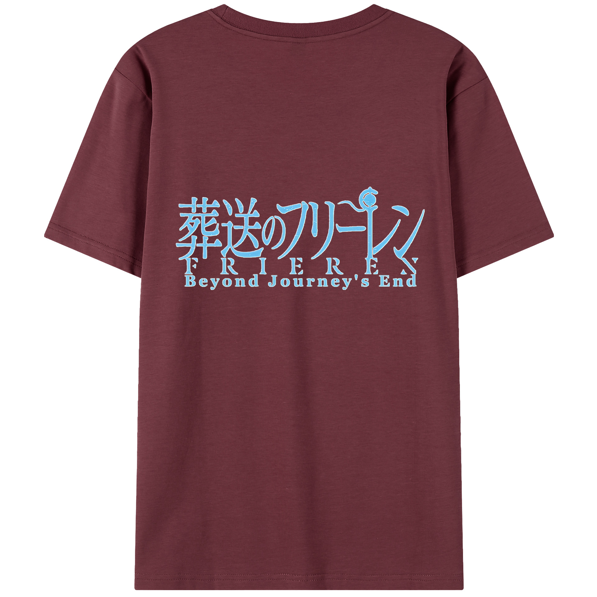 （画像用） 葬送のフリーレン Frieren 綿100％半袖Tシャツ（背面プリント）